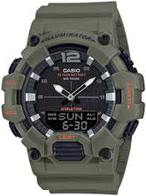 Casio, Men’s Watch Analog-Digital, Black Dial Green Resin Band, HDC-700-3A2VDF
